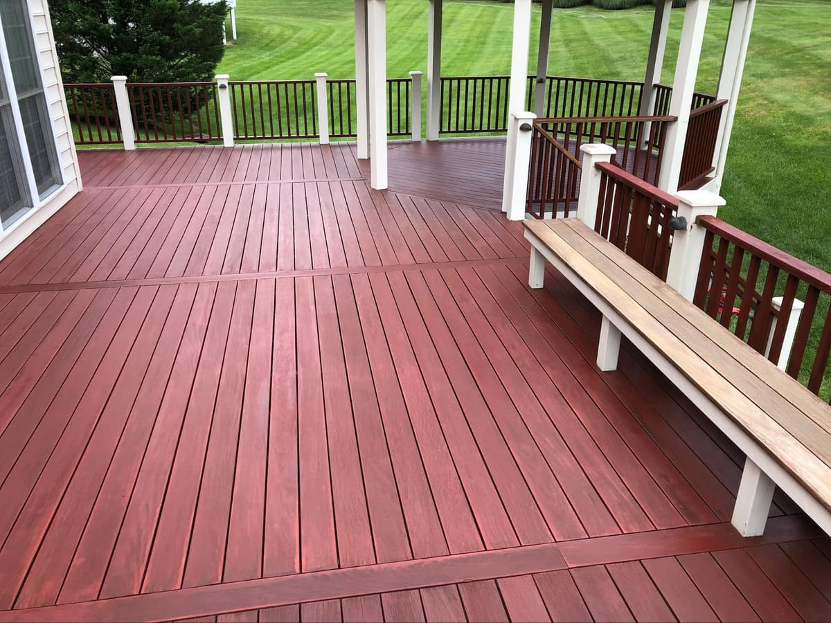 Deck staining