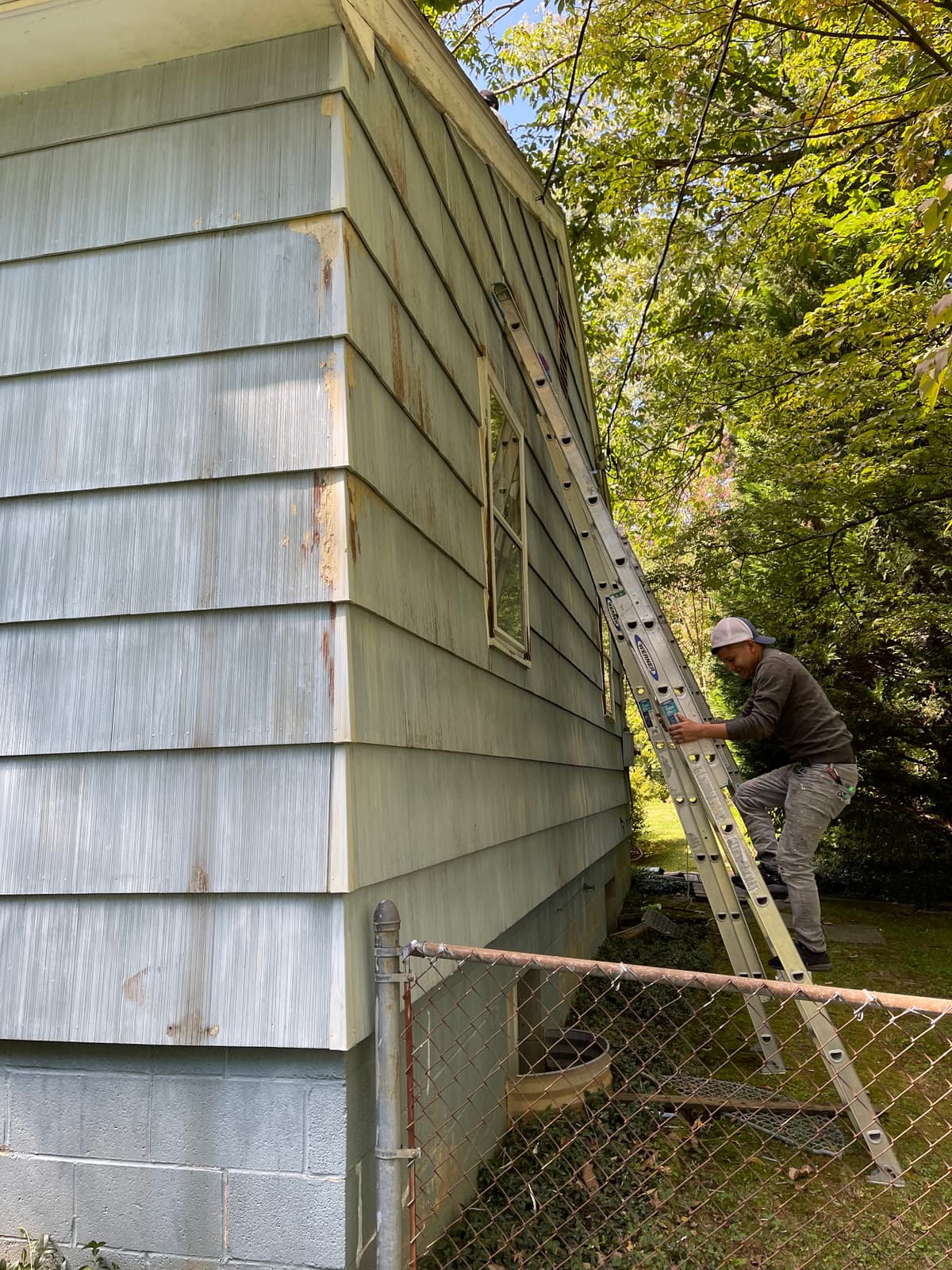 Exterior painting prep work